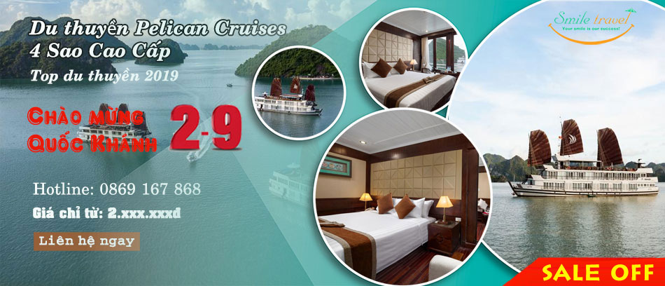 Du Thuyền Pelican Cruises 4* Siêu Khuyến Mại Dịp 2-9