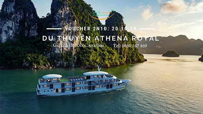 Voucher 2N1D Du thuyền Athena Royal, dịp 20 - 10